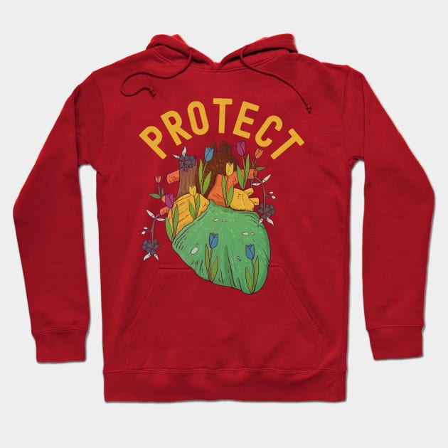 America Go Red Heart Month Awareness Heath Protect Hoodie by alcoshirts